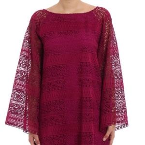 Alberta Ferretti Macrame A-line Dress NWT 10 46 IT